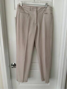 Talbots Heritage Trousers Sz 8 Taupe Ankle Zip Slacks ✨
